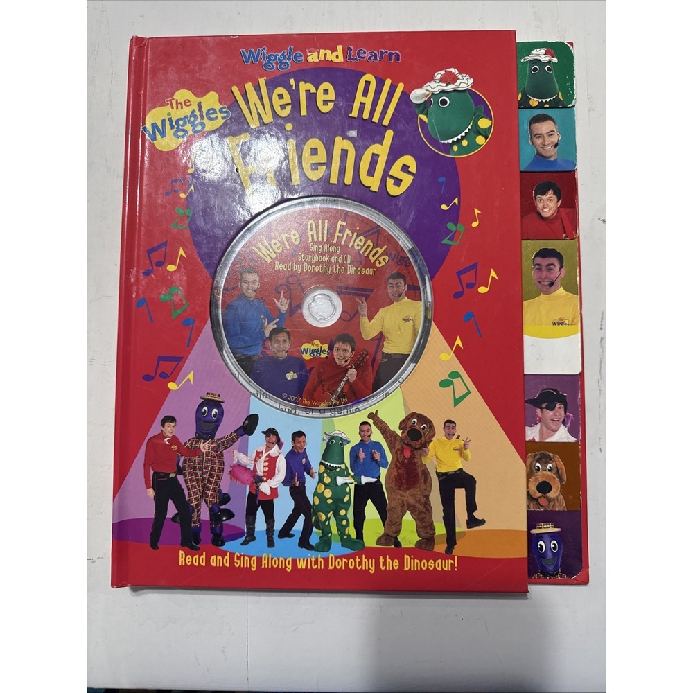 The Wiggles We're All Friends Sing Along Storybook with CD 2007 Wiggle And Learn